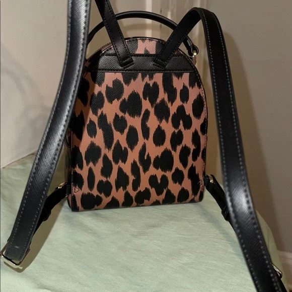 Kate Spade New York Schuyler Mini Backpack Leopard - Picture 3 of 10